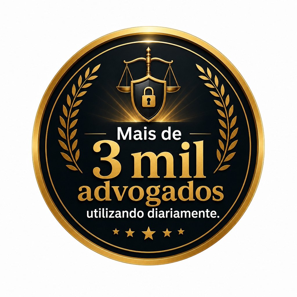 Selo Mais de 3 mil advogados utilizando diariamente